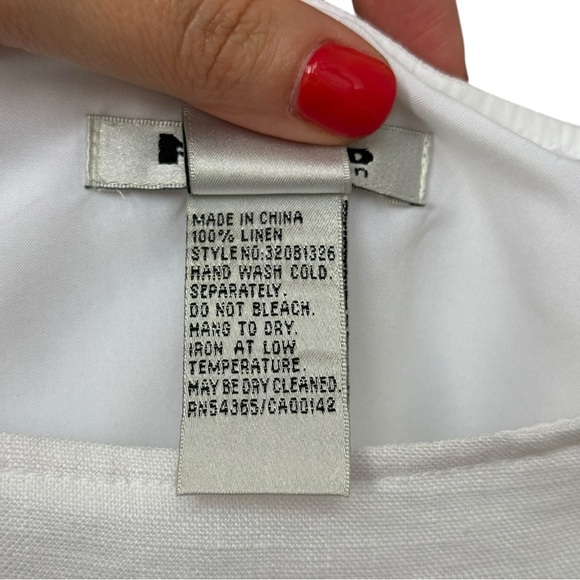 Vintage Y2K Linen Boho Medallion Embroidered Skirt Size 12 P Black White - Picture 7 of 8